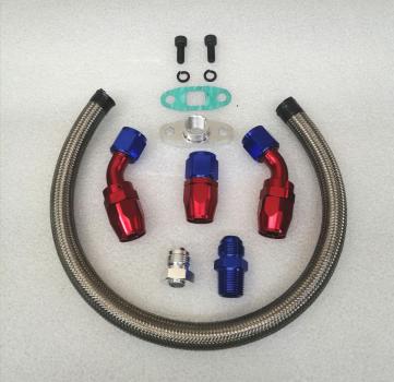 Preview: Ölrücklaufleitung Dash10 (AN10) Anschlüsse Garrett / Pulsar GT40 GT42 GTX40